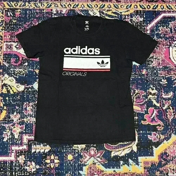 Adidas Originals Men's Medium Linear T-Shirt Black - Picture 1 of 2